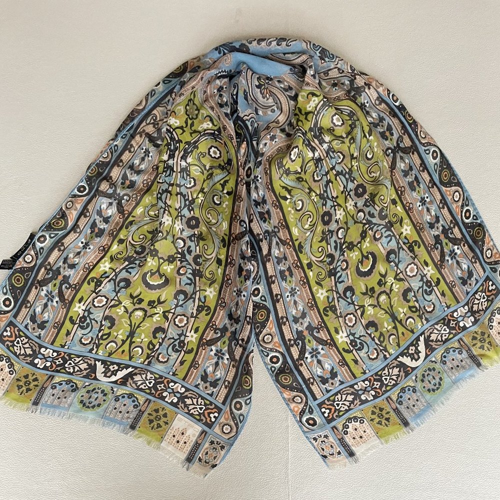 Never Worn Silk Mousseline Etro Paisley Scarf